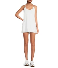 Free People FP Movement Hot Shot Scoop Neck Sleeveless Patch Pocket Mini Dress