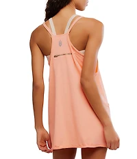 Free People FP Movement Hot Shot Scoop Neck Sleeveless Patch Pocket Mini Dress