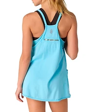 Free People FP Movement Hot Shot Scoop Neck Sleeveless Patch Pocket Mini Dress