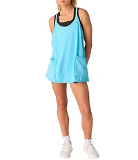 Free People FP Movement Hot Shot Scoop Neck Sleeveless Patch Pocket Mini Dress