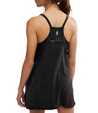Free People FP Movement Hot Shot Scoop Neck Sleeveless Patch Pocket Mini Dress
