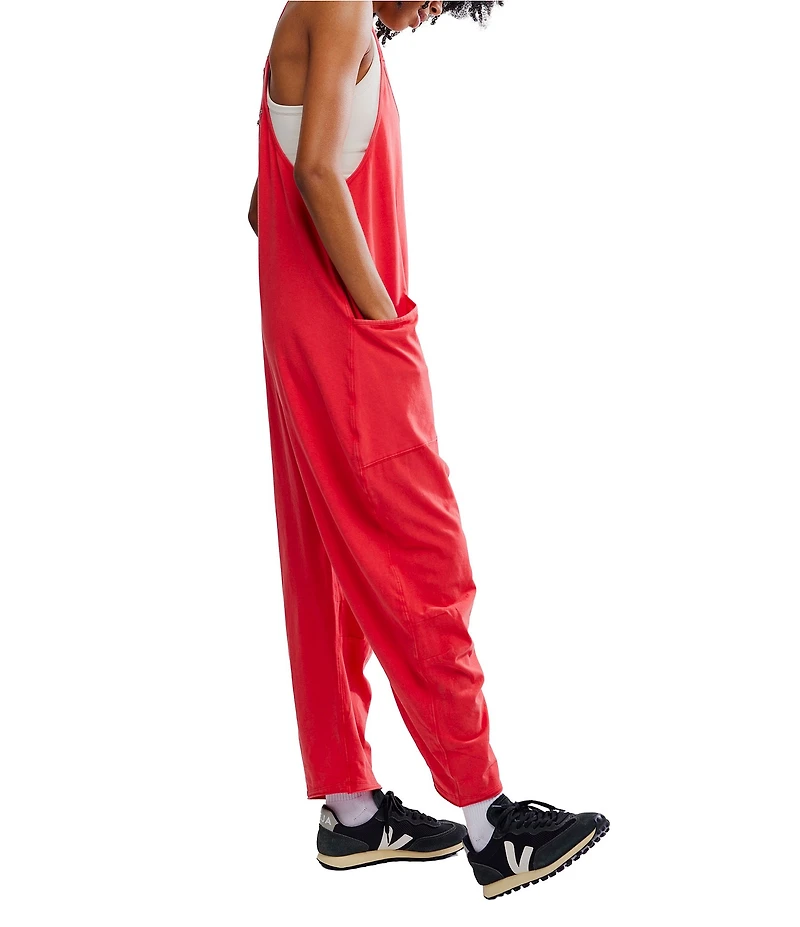 Free People FP Movement Sleeveless Scoop Neck Ankle Length Patch Pocket Hot Shot Onesie