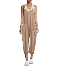 Free People FP Movement Sleeveless Scoop Neck Ankle Length Patch Pocket Hot Shot Onesie