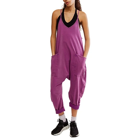 Free People FP Movement Sleeveless Scoop Neck Ankle Length Patch Pocket Hot Shot Onesie