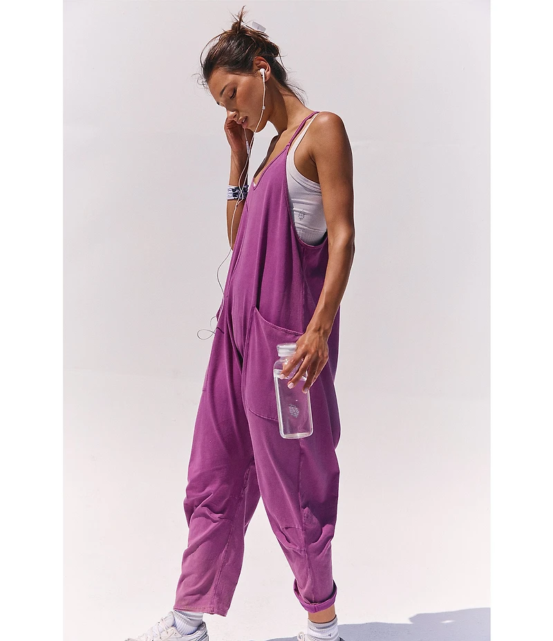 Free People FP Movement Sleeveless Scoop Neck Ankle Length Patch Pocket Hot Shot Onesie
