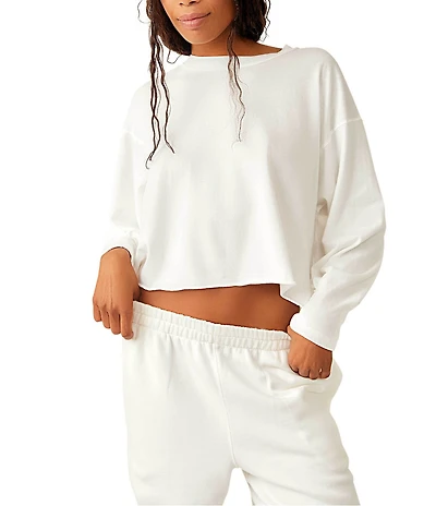 Free People FP Movement Inspire Layer Cropped Long Sleeve Shirt