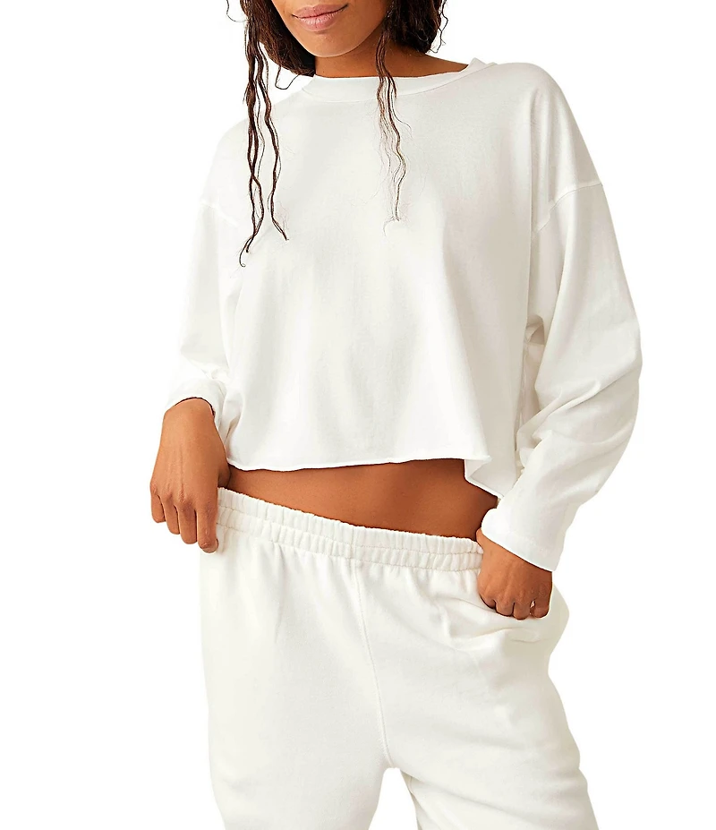 Free People FP Movement Inspire Layer Cropped Long Sleeve Shirt