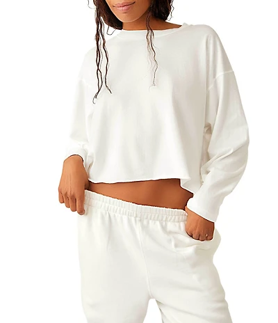 Free People FP Movement Inspire Layer Cropped Long Sleeve Shirt