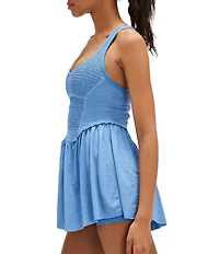 Free People FP Movement Smockin Hot Scoop Neck Sleeveless Dress
