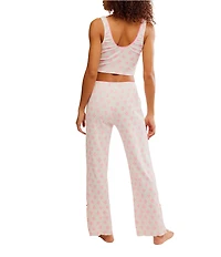 Free People Fresh In Love Ditsy Floral Pointelle Knit Lounge Set