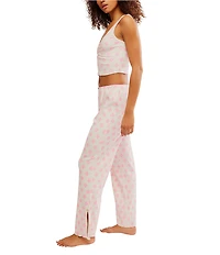 Free People Fresh In Love Ditsy Floral Pointelle Knit Lounge Set