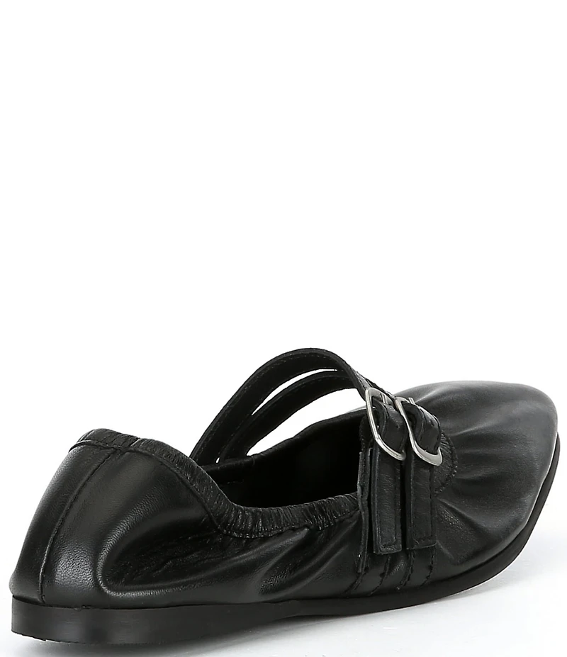 Free People Gemini Leather Buckle Mary Jane Ballet Flats