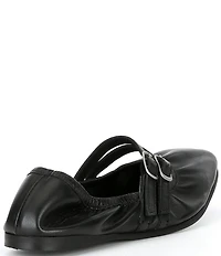 Free People Gemini Leather Buckle Mary Jane Ballet Flats