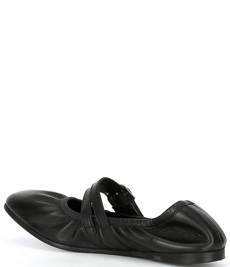 Free People Gemini Leather Buckle Mary Jane Ballet Flats