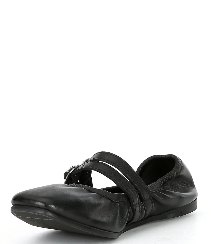 Free People Gemini Leather Buckle Mary Jane Ballet Flats