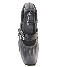 Free People Gemini Leather Buckle Mary Jane Ballet Flats