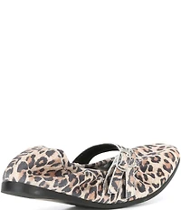 Free People Gemini Suede Leopard Print Buckle Mary Jane Ballet Flats