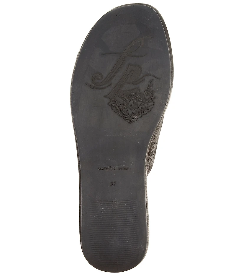 Free People Harbor Leather Platform Slide Sandals