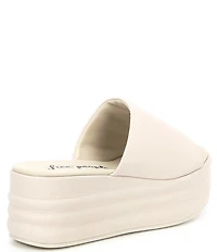 Free People Harbor Leather Platform Slide Sandals