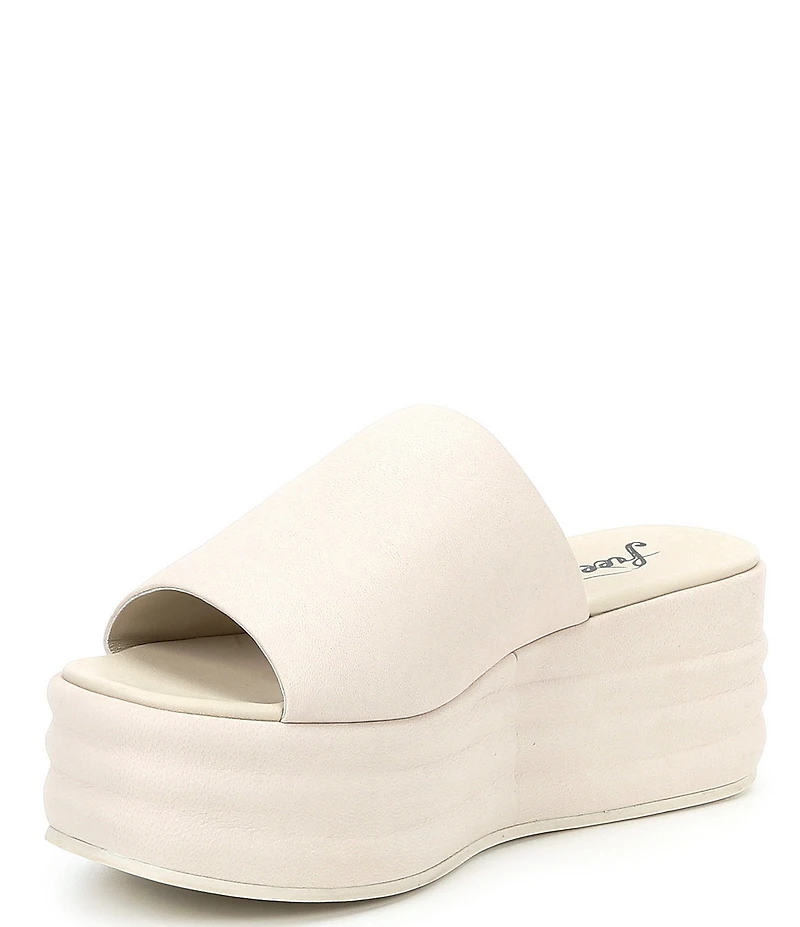 Free People Harbor Leather Platform Slide Sandals
