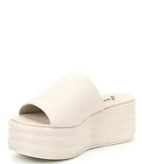 Free People Harbor Leather Platform Slide Sandals