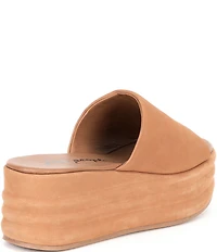 Free People Harbor Suede Platform Slide Sandals