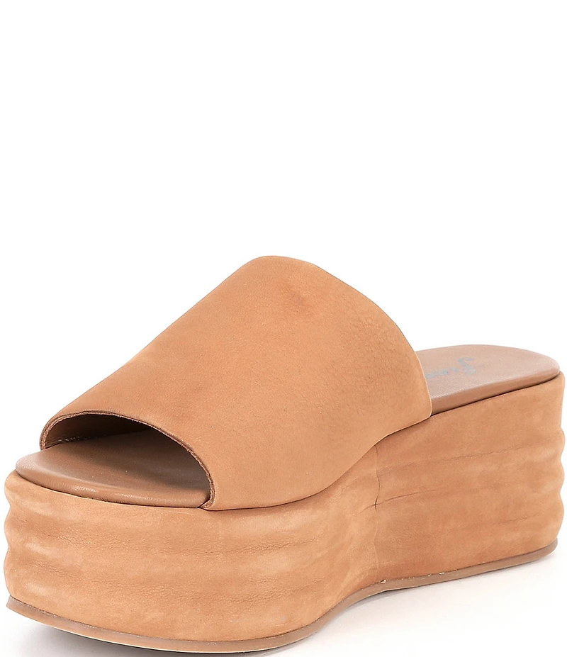 Free People Harbor Suede Platform Slide Sandals