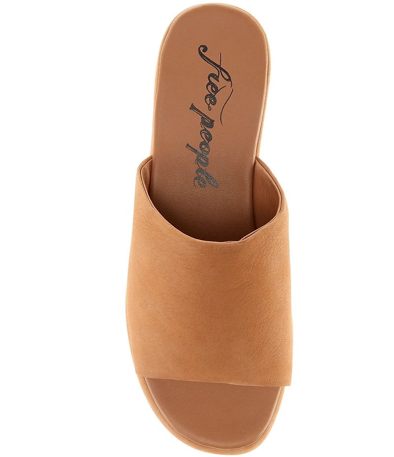 Free People Harbor Suede Platform Slide Sandals