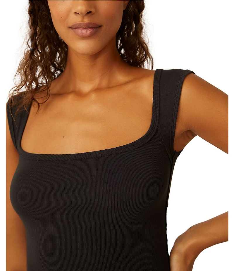 Free People Hummingbird Square Neck Sleeveless Tank Top