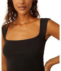 Free People Hummingbird Square Neck Sleeveless Tank Top