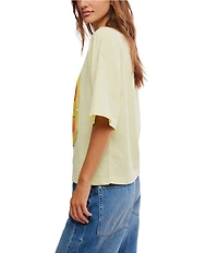 Free People In Spring Crew Neck Short Sleeve Graphic Tee