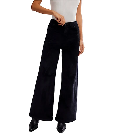 Free People Kellee High Rise Palazzo Corduroy Pants