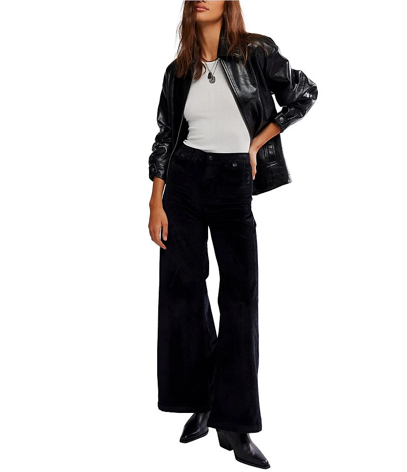 Free People Kellee High Rise Palazzo Corduroy Pants