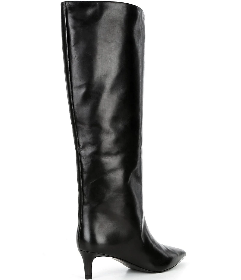 Free People Kiki Leather Tall Kitten Heel Boots