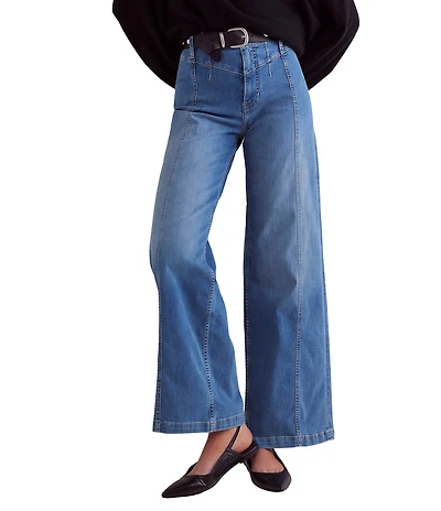 Free People Libre High Rise Wide Leg Stretch Denim Jeans