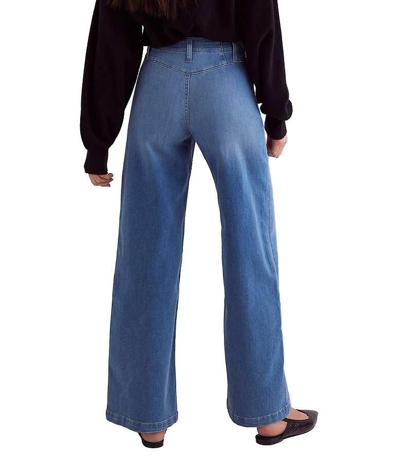 Free People Libre High Rise Wide Leg Stretch Denim Jeans