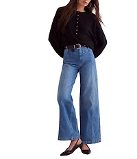 Free People Libre High Rise Wide Leg Stretch Denim Jeans
