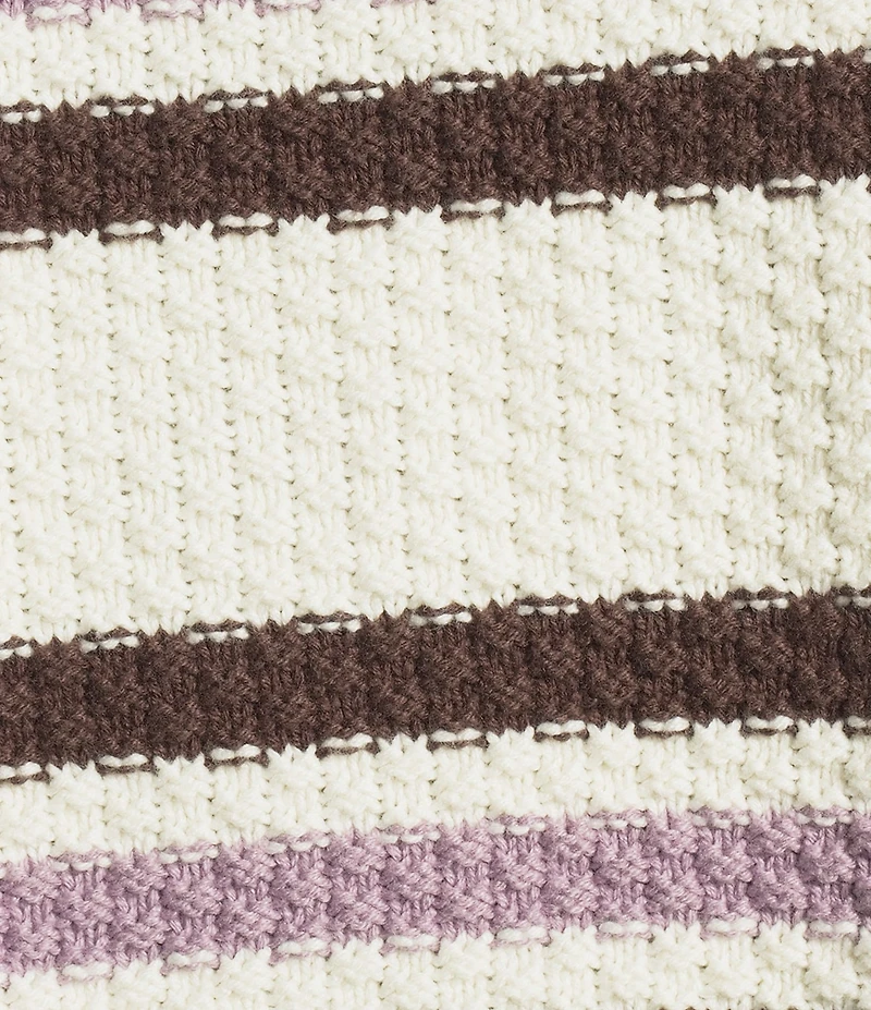 Free People Lila Stripe Crew Neck Long Sleeve Cardigan