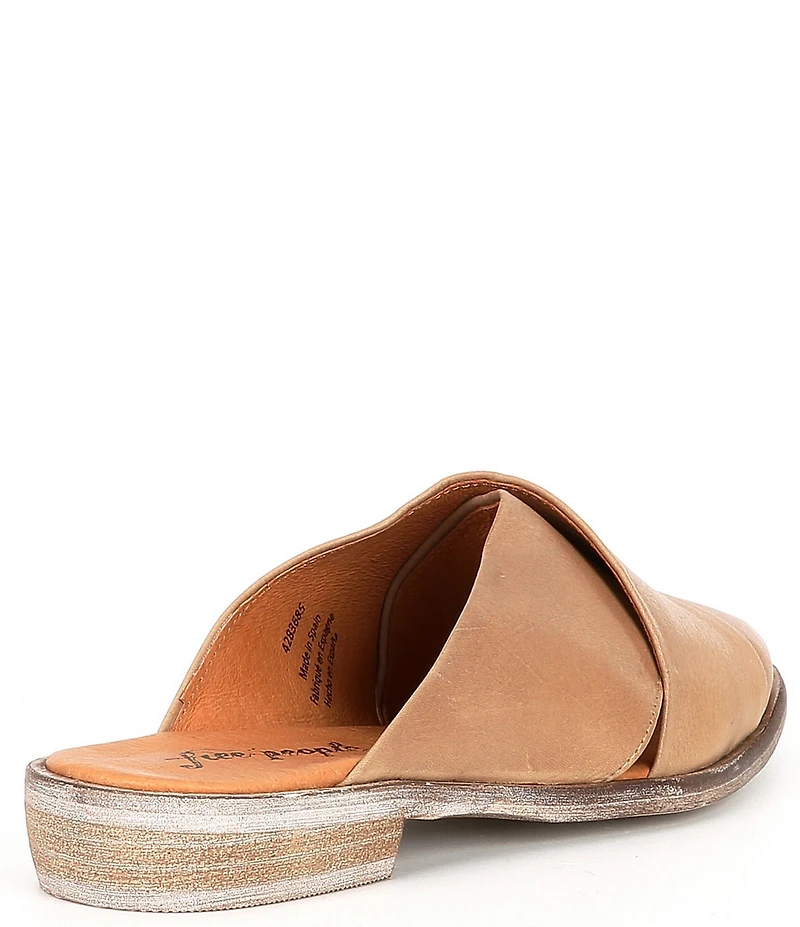 Free People Lordes Leather Slip On Mules