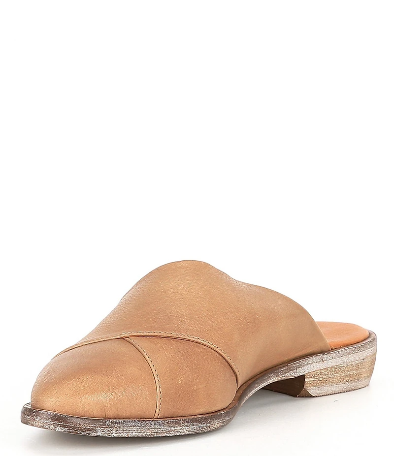 Free People Lordes Leather Slip On Mules