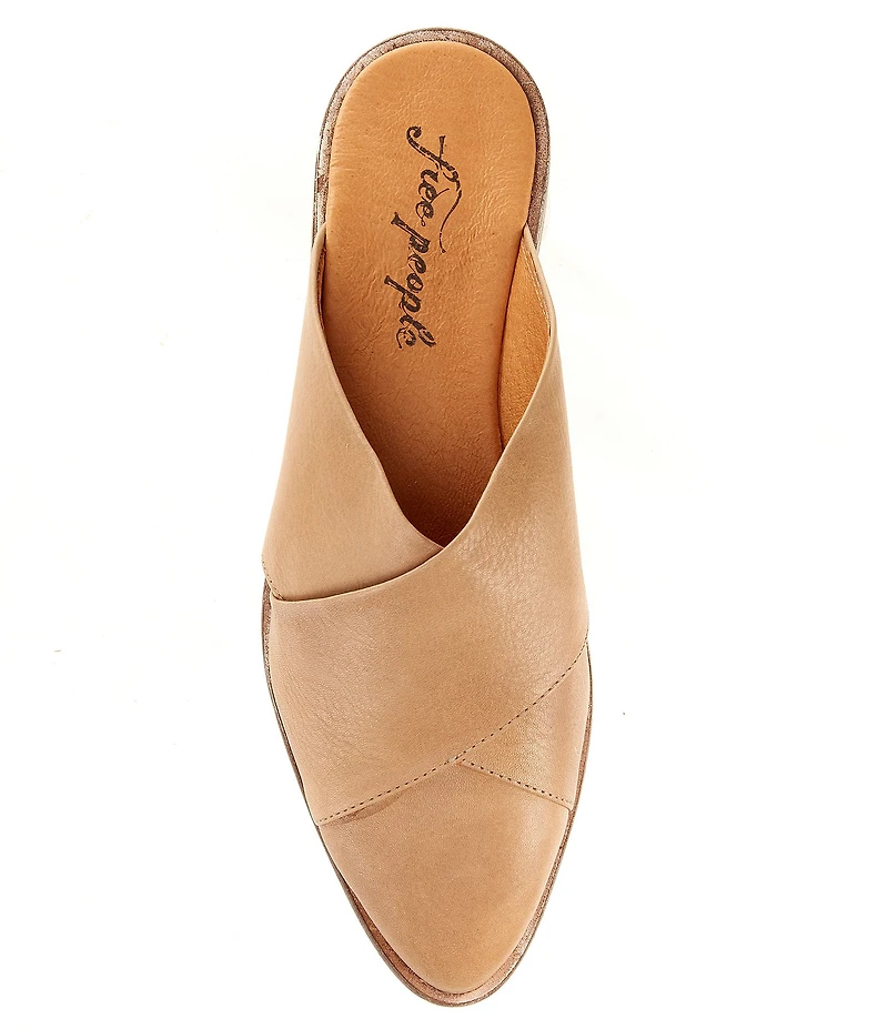 Free People Lordes Leather Slip On Mules
