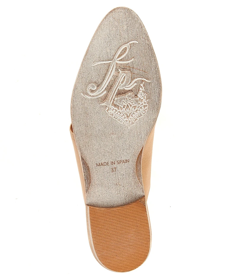 Free People Lordes Leather Slip On Mules