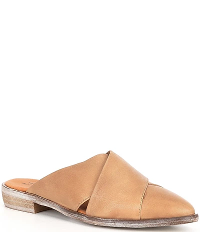 Free People Lordes Leather Slip On Mules