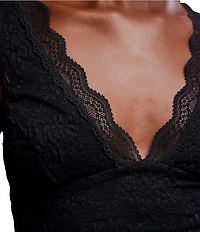 Free People Loved You First V-Neck Sleeveless Lace Top