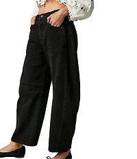 Free People We The Free Good Luck Mid-Rise Wide Leg Barrel Jeans