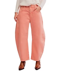 Free People We The Free Good Luck Mid Rise Cropped Barrel Jeans