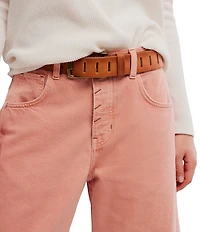 Free People We The Free Good Luck Mid Rise Cropped Barrel Jeans