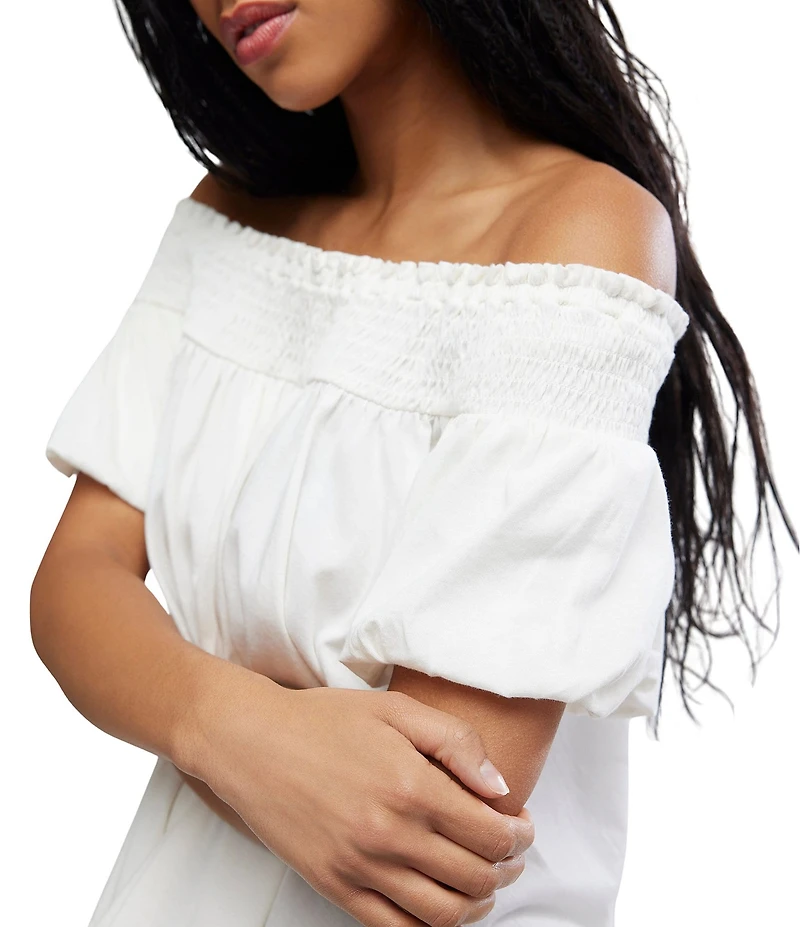 Free People Mabel Off-the-Shoulder Short Sleeve Knit Top