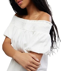 Free People Mabel Off-the-Shoulder Short Sleeve Knit Top