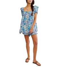 Free People Maggy Mae Floral Print Coordinating Short Set